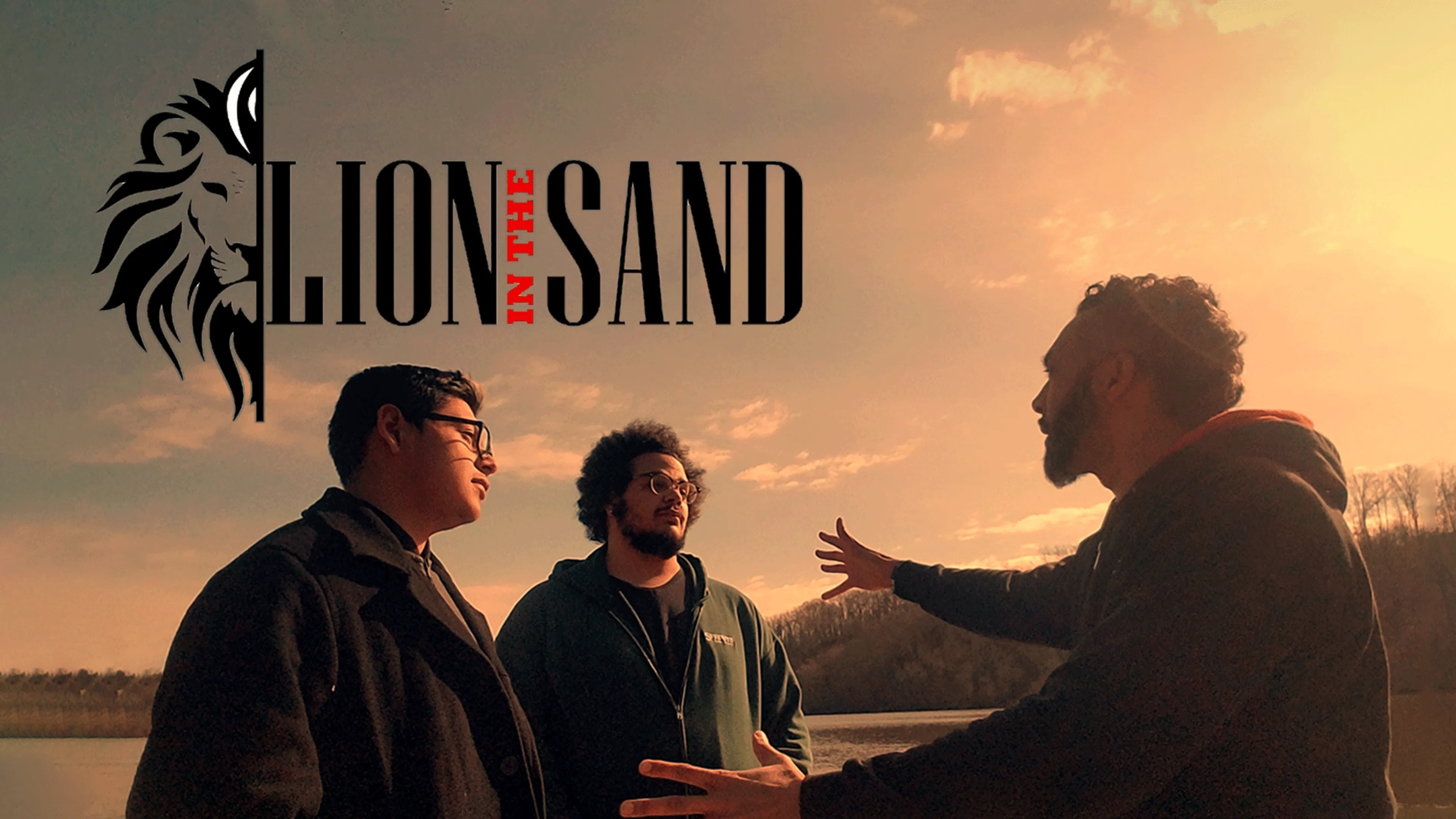 Lion in the Sand poster